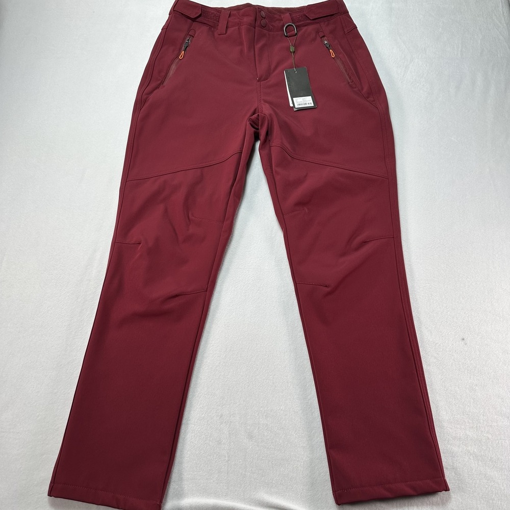 Free Soldier Pants Womens 34W 30L Wine Red Softshell Snow Ski Outdoor Fleece